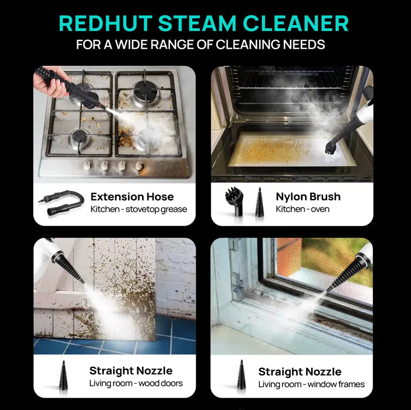 Portable Handheld Steam Cleaner, 1050W Chemical-Free Steamer for Kitchen, Bathroom & Car