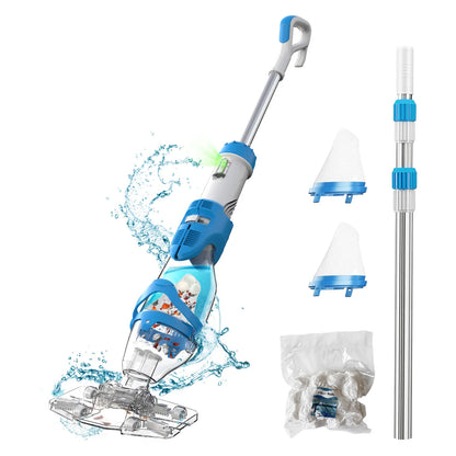 Cordless Pool Vacuum for Above Ground Pools, Powerful Suction Cleaner with Extendable Pole