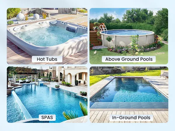 Cordless Pool Vacuum for Above Ground Pools, Powerful Suction Cleaner with Extendable Pole