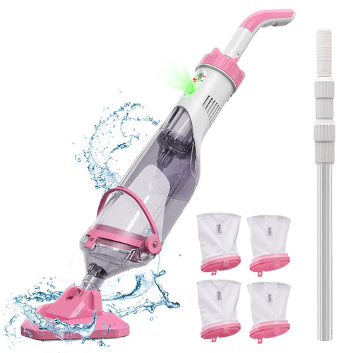 Cordless Pool Vacuum for Above Ground Pools, Powerful Suction Cleaner with Extendable Pole