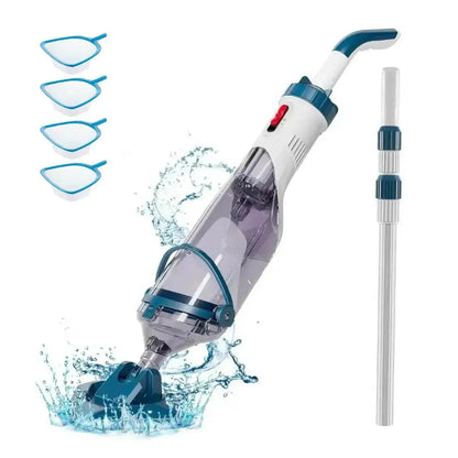 Cordless Pool Vacuum for Above Ground Pools, Powerful Suction Cleaner with Extendable Pole