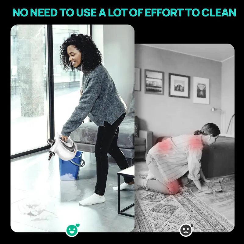 Portable Handheld Steam Cleaner, 1050W Chemical-Free Steamer for Kitchen, Bathroom & Car