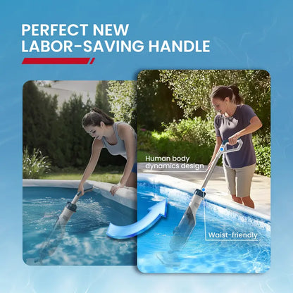 Cordless Pool Vacuum for Above Ground Pools, Powerful Suction Cleaner with Extendable Pole