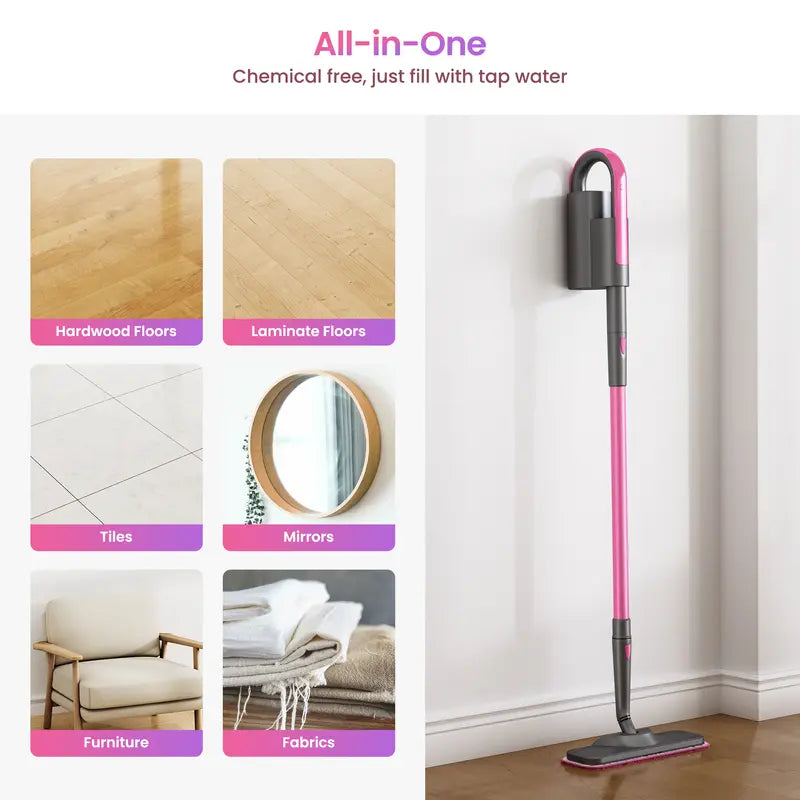 7-in-1 Steam Cleaning System, Detachable Steam Mop for Floors, Grout, Windows & More