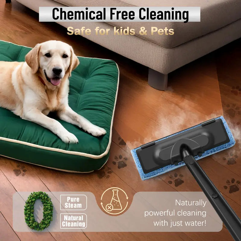 2000W 1.5L Chemical-Free Steam Cleaner, 28 Accessories Included for Floor, Sofa, Window & Tile Cleaning