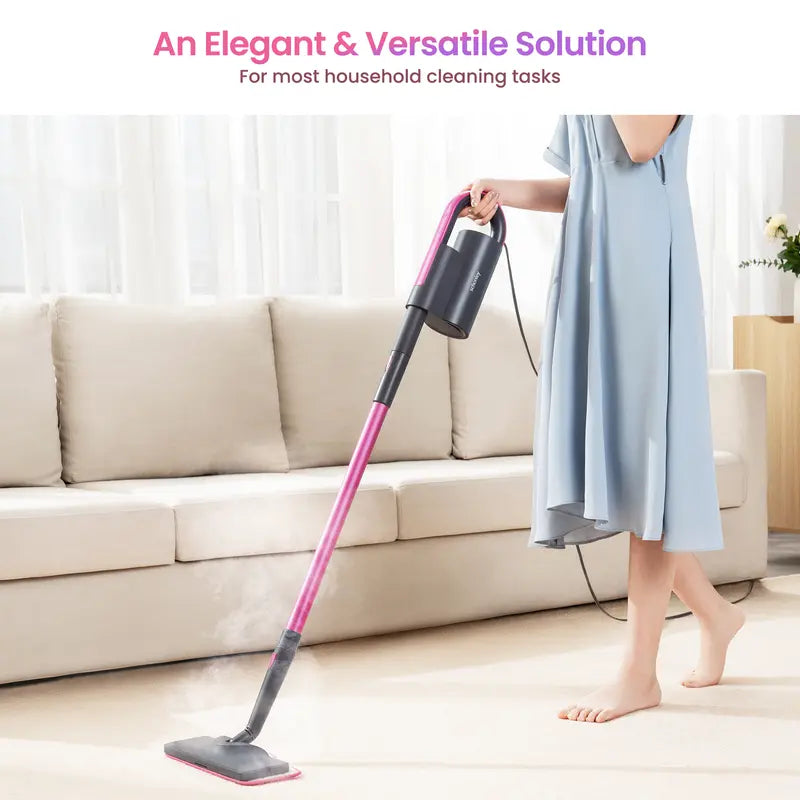 7-in-1 Steam Cleaning System, Detachable Steam Mop for Floors, Grout, Windows & More