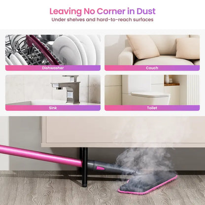 7-in-1 Steam Cleaning System, Detachable Steam Mop for Floors, Grout, Windows & More