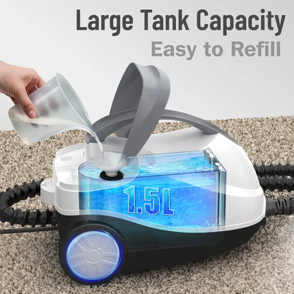 2000W 1.5L Chemical-Free Steam Cleaner, 28 Accessories Included for Floor, Sofa, Window & Tile Cleaning