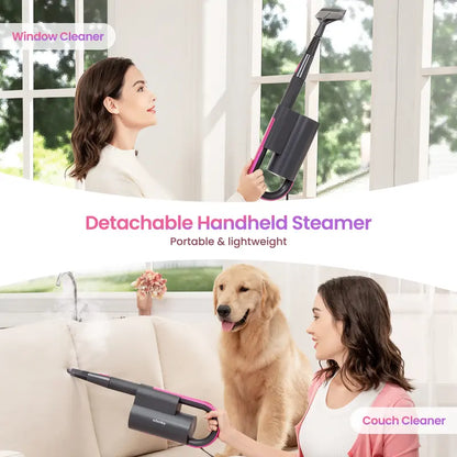 7-in-1 Steam Cleaning System, Detachable Steam Mop for Floors, Grout, Windows & More