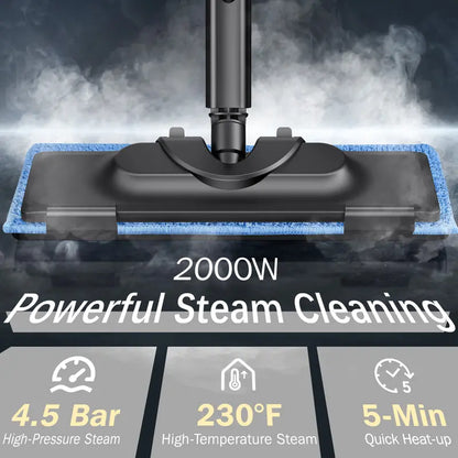 2000W 1.5L Chemical-Free Steam Cleaner, 28 Accessories Included for Floor, Sofa, Window & Tile Cleaning